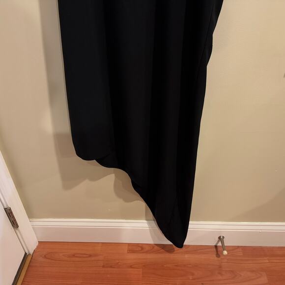 Mossimo Strappy Back Asymmetrical Black Shift Tank Dress Size Medium - Picture 3 of 8